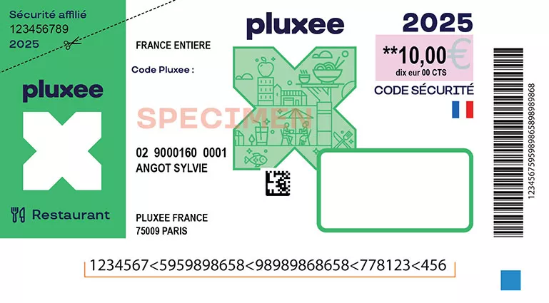 Le visuel de notre chèque Pluxee Restaurant 2025 