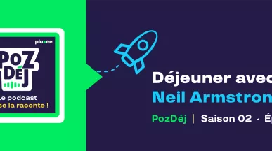 Premier épisode de la saison 2 de PozDej : un déjeuner avec Neil Armstrong, de retour de la lune