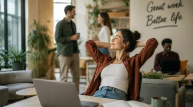 Une atomsphère de travail "anti hustle" qui fait place au temps long.