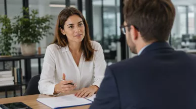Une drh et un employé en train de parler des modalités de la rupture conventionnelle et des nouveautés sur la loi 2026