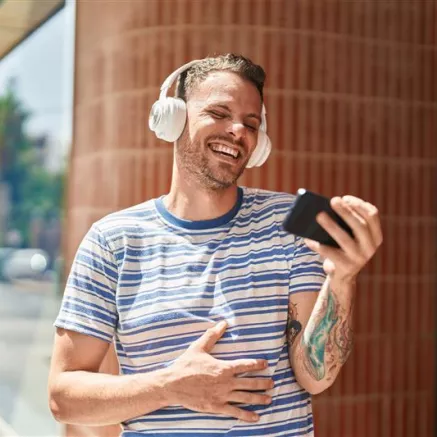 Employee enjoying life